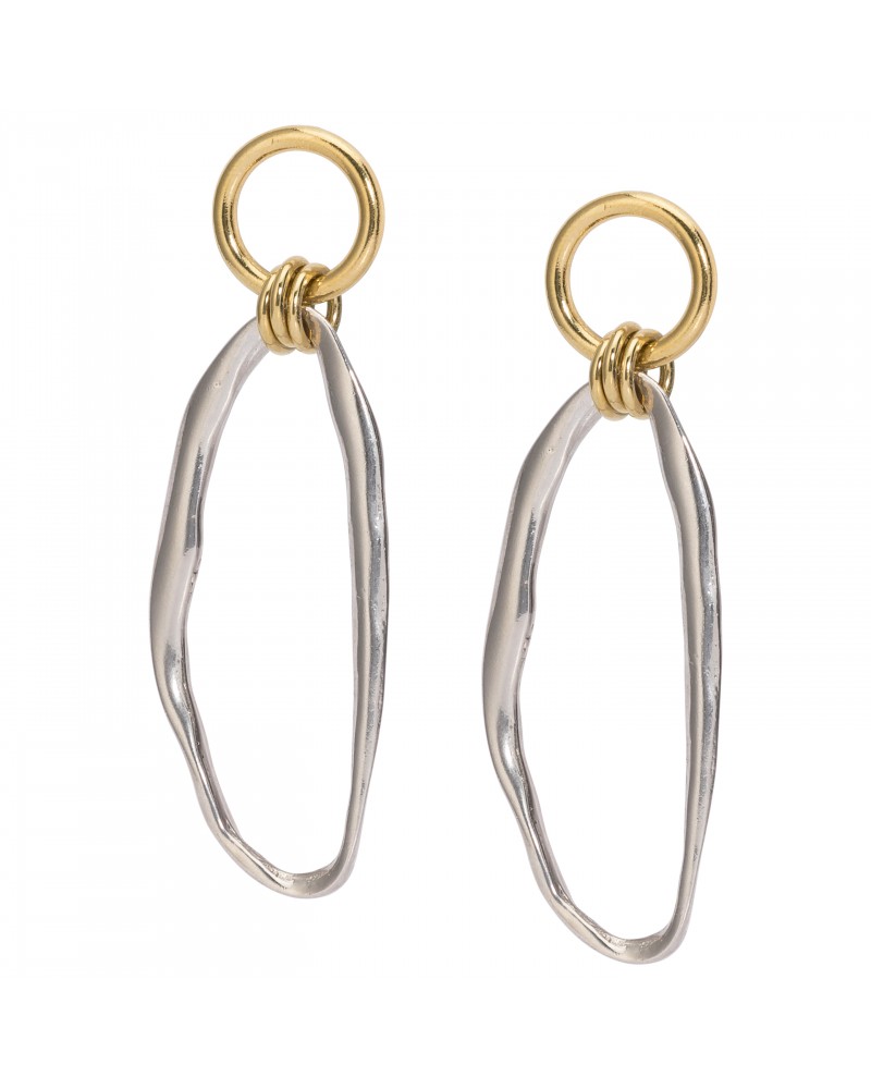 Boucles d'oreilles dorées argentées 24k Rive Droite Bijoux Margidarika